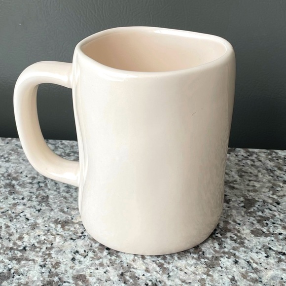 RAE DUNN • Stylish White Mug with Black Lettering “RISE AS ONE” - Picture 2 of 4